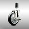 Service Caster 5 Inch 316SS Black Polyurethane Swivel 1-1/2 Inch Expanding Stem Caster Brake SCC-SS316EX20S514-PPUB-BLK-TLB-112 - alternate 2